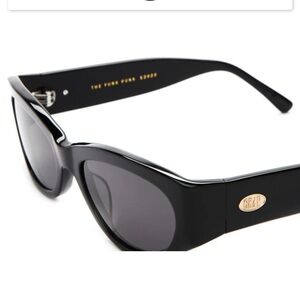 Crap Eyewear Black Cat-Eye Sunglasses | Funk Punk